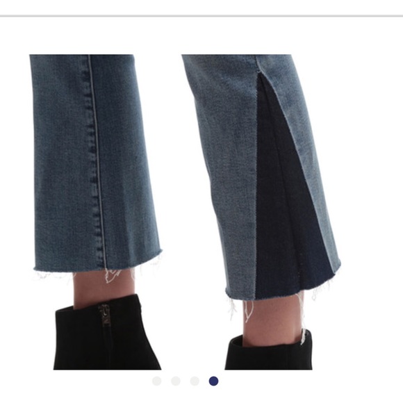 Frame Le crop mini boot in Gusset color. Raw edge - Picture 2 of 4